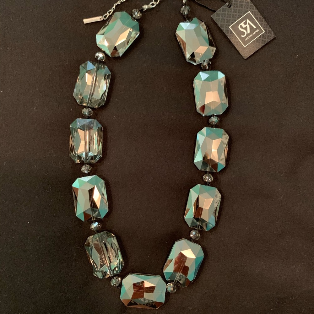 Iridescent Gem Statement Necklace